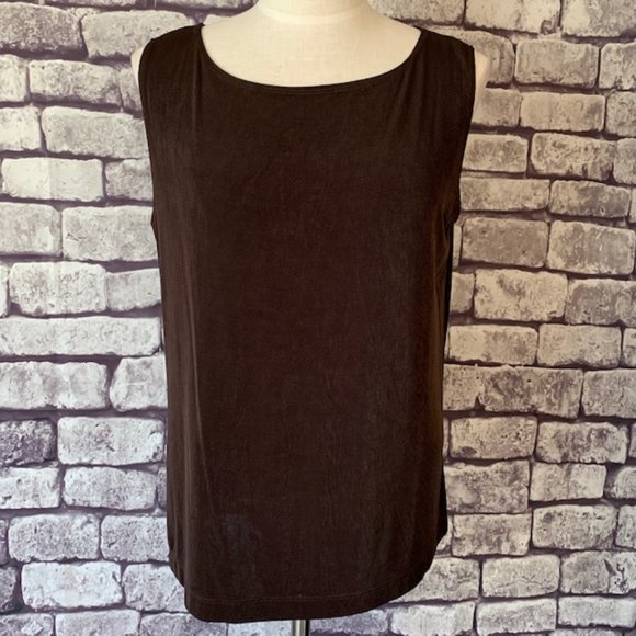 Chico's Tops - Chico's Travelers Brown Tank Size XL